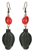 Les bijoux Jacaranda en graines naturelles : Boucles d'oreilles modèle SONORA Rouge 0