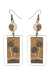 Les bijoux Jacaranda en graines naturelles : Boucles d'oreilles modèle CALEBASSE CADREE Crème 0
