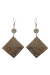 Les bijoux Jacaranda en graines naturelles : Boucles d'oreilles modèle CALEBASSE NATURE Marbré 2 0