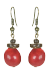 Les bijoux Jacaranda en graines naturelles : Boucles d'oreilles modèle CACONNIER Rouge 0