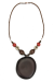 Les bijoux Jacaranda en graines naturelles : Collier modèle ENTADA Blanc 0