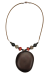 Les bijoux Jacaranda en graines naturelles : Collier modÃ¨le ENTADA Noir et rouge 0