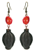 Les bijoux Jacaranda en graines naturelles : Boucles d'oreilles modÃ¨le SONORA Rouge 0