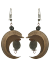 Les bijoux Jacaranda en graines naturelles : Boucles d'oreilles modèle LUNE Grise  0