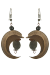 Les bijoux Jacaranda en graines naturelles : Boucles d'oreilles modÃ¨le LUNE Grise  0