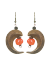 Les bijoux Jacaranda en graines naturelles : Boucles d'oreilles modèle LUNE Orange  0