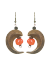 Les bijoux Jacaranda en graines naturelles : Boucles d'oreilles modÃ¨le LUNE Orange  0
