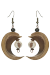 Les bijoux Jacaranda en graines naturelles : Boucles d'oreilles modÃ¨le LUNE CrÃ¨me 0