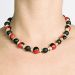 Les bijoux Jacaranda en graines naturelles : Collier modèle GROS ORMOSIA COCO Noir et Rouge et SAVONNETTE 1