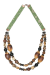 Les bijoux Jacaranda en graines naturelles : Collier modèle DOUBLE MIX MARRON 0