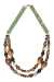 Les bijoux Jacaranda en graines naturelles : Collier modÃ¨le DOUBLE MIX MARRON 0