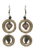 Les bijoux Jacaranda en graines naturelles : Boucles d'oreilles modèle CUPULE Gris et Marbré 0