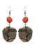 Les bijoux Jacaranda en graines naturelles : Boucles d'oreilles modÃ¨le CYPRES Rouge 0
