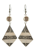 Les bijoux Jacaranda en graines naturelles : Boucles d'oreilles modÃ¨le CALEBASSE GRAVEE CrÃ¨me 2  0