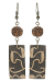 Les bijoux Jacaranda en graines naturelles : Boucles d'oreilles modÃ¨le CALEBASSE GRAVEE Caramel 2 0