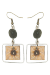 Les bijoux Jacaranda en graines naturelles : Boucles d'oreilles modÃ¨le CALEBASSE CADREE Grise 0