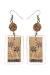 Les bijoux Jacaranda en graines naturelles : Boucles d'oreilles modÃ¨le CALEBASSE CADREE Caramel 0