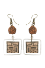 Les bijoux Jacaranda en graines naturelles : Boucles d'oreilles modèle CALEBASSE CADREE Caramel 0