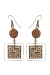 Les bijoux Jacaranda en graines naturelles : Boucles d'oreilles modÃ¨le CALEBASSE CADREE Caramel 0