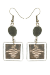 Les bijoux Jacaranda en graines naturelles : Boucles d'oreilles modèle CALEBASSE CADREE Grise 0