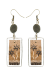 Les bijoux Jacaranda en graines naturelles : Boucles d'oreilles modèle CALEBASSE CADREE Grise 4 0