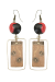 Les bijoux Jacaranda en graines naturelles : Boucles d'oreilles modÃ¨le CALEBASSE CADREE Noir et Rouge 0