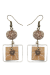 Les bijoux Jacaranda en graines naturelles : Boucles d'oreilles modÃ¨le CALEBASSE CADREE MarbrÃ© 3 0