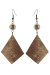 Les bijoux Jacaranda en graines naturelles : Boucles d'oreilles modèle CALEBASSE NATURE Crème 0