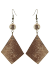 Les bijoux Jacaranda en graines naturelles : Boucles d'oreilles modÃ¨le CALEBASSE NATURE CrÃ¨me 0