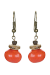 Les bijoux Jacaranda en graines naturelles : Boucles d'oreilles modèle CACONNIER Orange 0