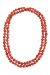 Les bijoux Jacaranda en graines naturelles : Collier modèle MALA ORMOSIA Orange 1