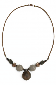 #CMUCUGR - Collier modèle MUCUNA Gris 