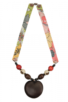 Bijou en graines naturelles : Collier modèle ENTADA MAUVEY 0