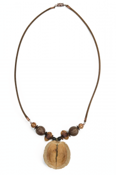 Bijou en graines naturelles : Collier modèle JACARANDA 0