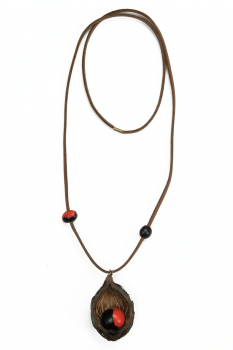 #CWODIEC - Collier modèle WODIETA Noir et Rouge