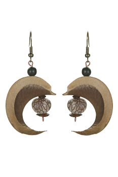 #BOLPAC1 - Boucles d'oreilles modèle LUNE Marbré 