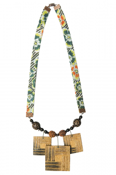 Bijou en graines naturelles : Collier modèle CRESCENTIA ELLIE RUTH 0