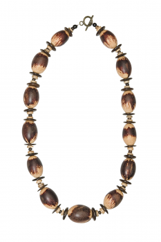 Bijou en graines naturelles : Collier modèle FIDJI  COCO 0