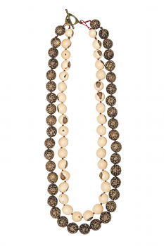 Bijou en graines naturelles : Collier modèle LIVISTONIA CHOU 0