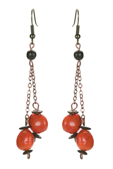 #BOCCOR1 - Boucles d'oreilles modèle PENDANT Orange