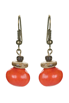 #BOSCOR1 - Boucles d'oreilles modèle CACONNIER Orange