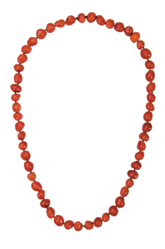 Bijou en graines naturelles : Collier modèle ORMOSIA Rouge 0